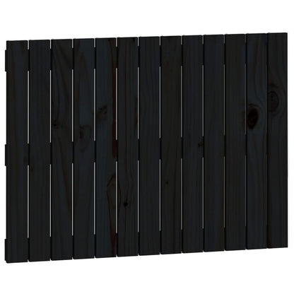 Wandhoofdbord 82,5X3X60 Cm Massief Grenenhout Zwart 82.5 x 60 cm
