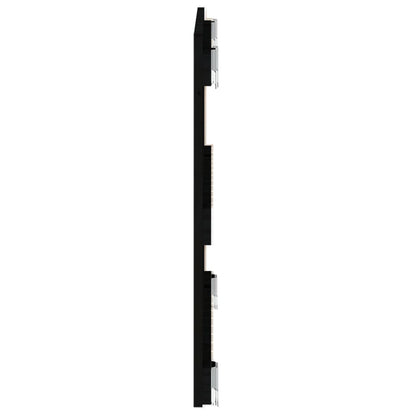 Wandhoofdbord 82,5X3X60 Cm Massief Grenenhout Zwart 82.5 x 60 cm