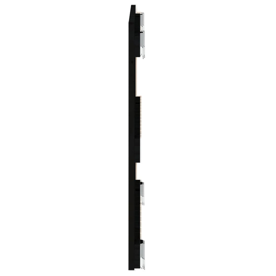 Wandhoofdbord 82,5X3X60 Cm Massief Grenenhout Zwart 82.5 x 60 cm