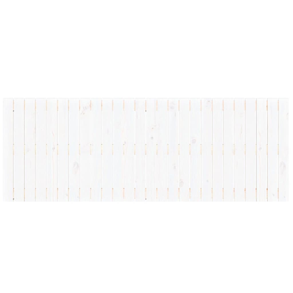 Wandhoofdbord 66X3X60 Cm Massief Grenenhout Wit 166 x 60 cm