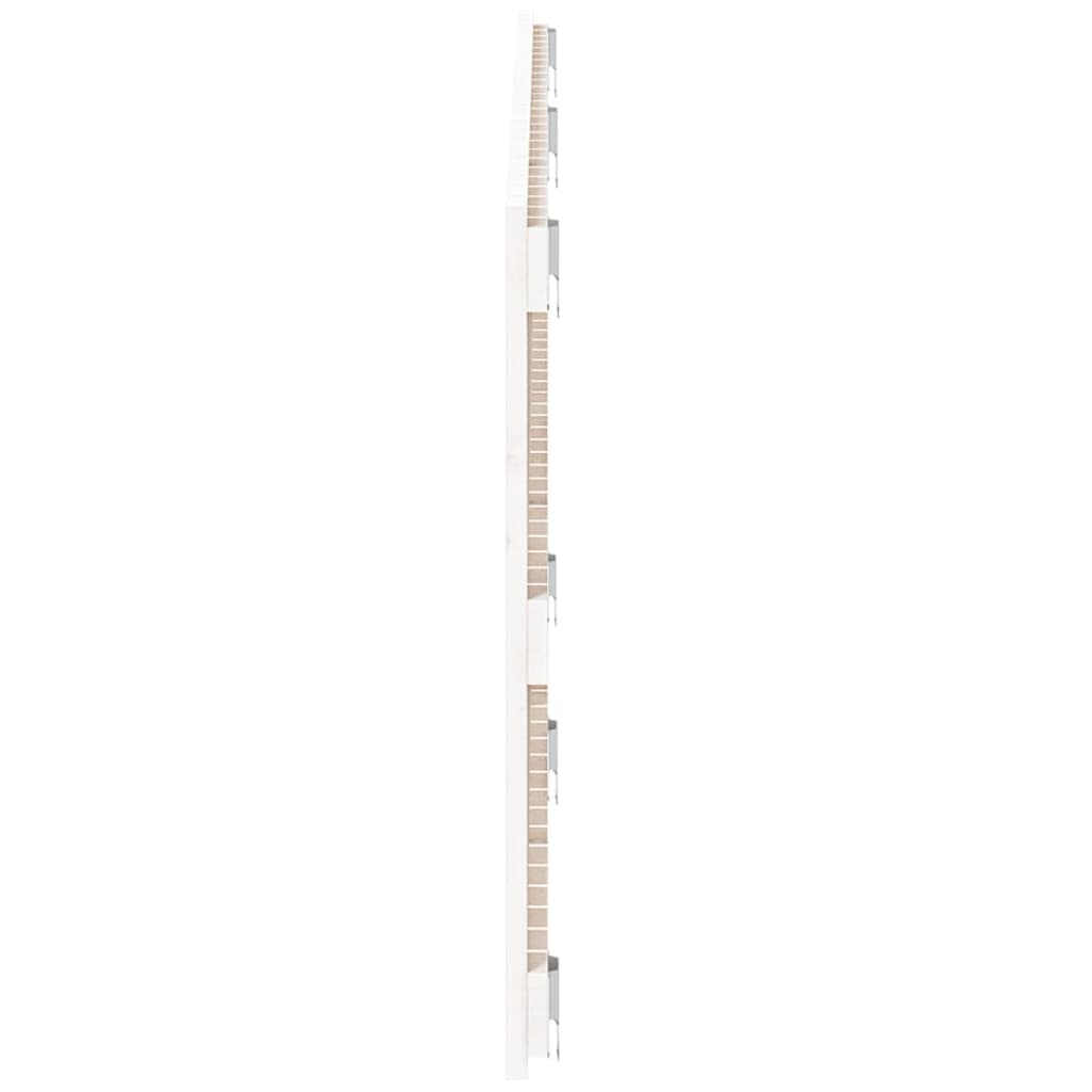 Wandhoofdbord 66X3X60 Cm Massief Grenenhout Wit 166 x 60 cm