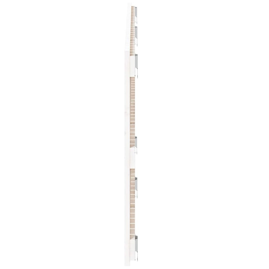 Wandhoofdbord 66X3X60 Cm Massief Grenenhout Wit 166 x 60 cm