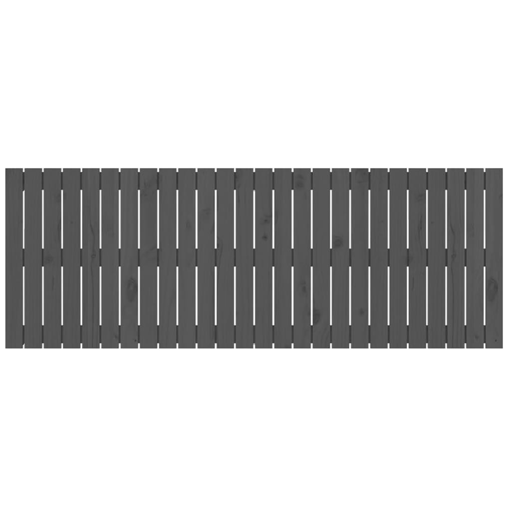 Wandhoofdbord 66X3X60 Cm Massief Grenenhout Grijs 166 x 60 cm