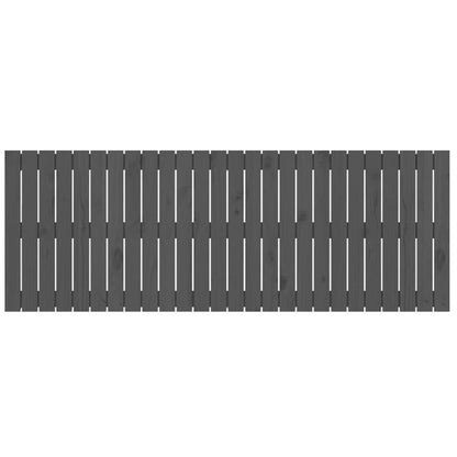 Wandhoofdbord 66X3X60 Cm Massief Grenenhout Grijs 166 x 60 cm