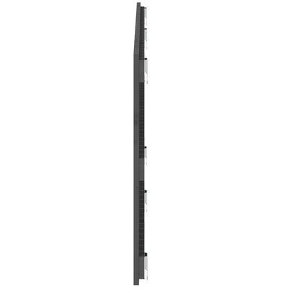 Wandhoofdbord 66X3X60 Cm Massief Grenenhout Grijs 166 x 60 cm