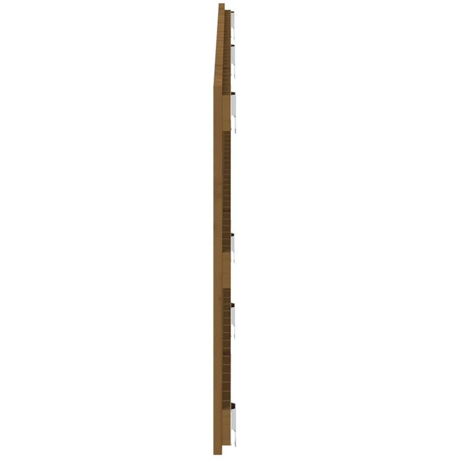 Wandhoofdbord 66X3X60 Cm Massief Grenenhout Honingbruin 166 x 60 cm