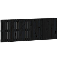Wandhoofdbord 66X3X60 Cm Massief Grenenhout Zwart 166 x 60 cm