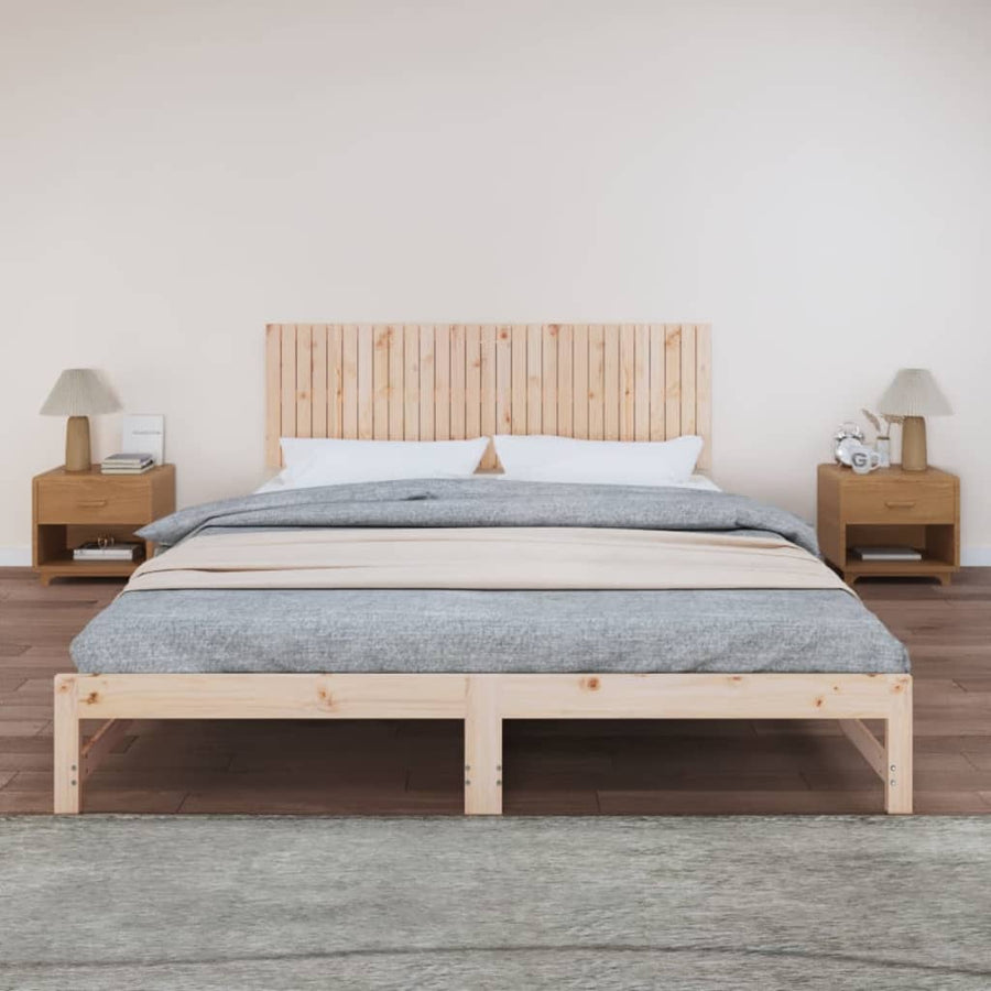 Wandhoofdbord 185X3X60 Cm Massief Grenenhout Naturel 185 x 60 cm