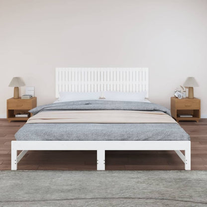 Wandhoofdbord 85X3X60 Cm Massief Grenenhout Wit 185 x 60 cm