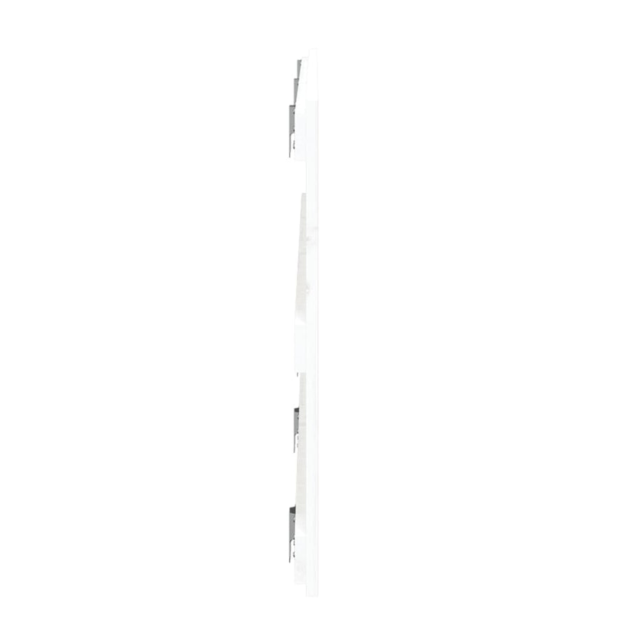 Wandhoofdbord 85X3X60 Cm Massief Grenenhout Wit 185 x 60 cm