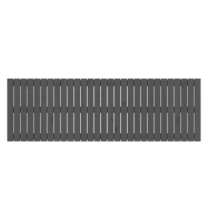 Wandhoofdbord 85X3X60 Cm Massief Grenenhout Grijs 185 x 60 cm