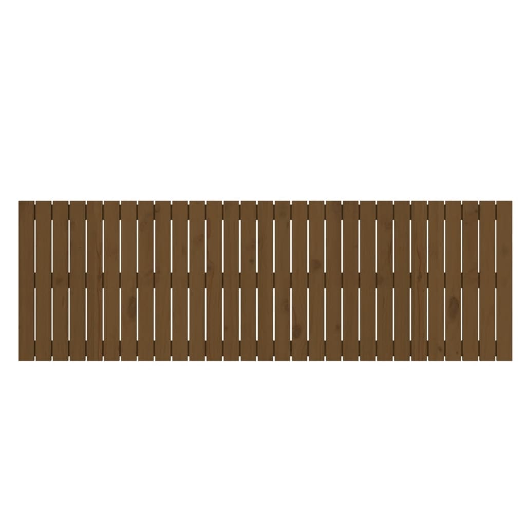 Wandhoofdbord 85X3X60 Cm Massief Grenenhout Honingbruin 185 x 60 cm