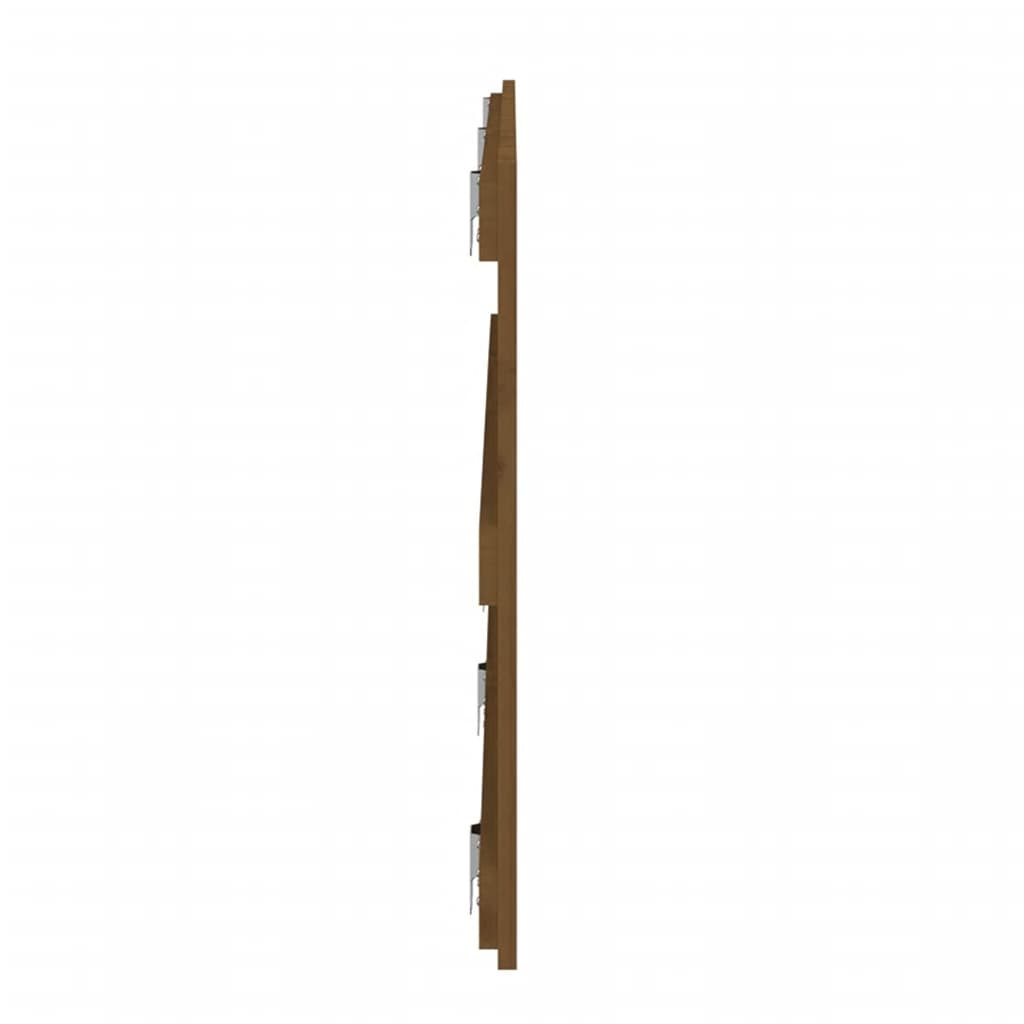 Wandhoofdbord 85X3X60 Cm Massief Grenenhout Honingbruin 185 x 60 cm