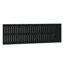 Wandhoofdbord 85X3X60 Cm Massief Grenenhout Zwart 185 x 60 cm