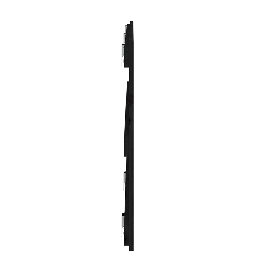 Wandhoofdbord 85X3X60 Cm Massief Grenenhout Zwart 185 x 60 cm
