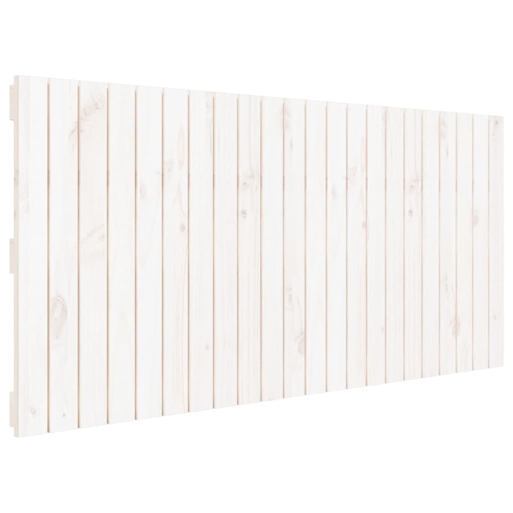 Wandhoofdbord 140X3X60 Cm Massief Grenenhout Wit Wit 140 x 60 cm