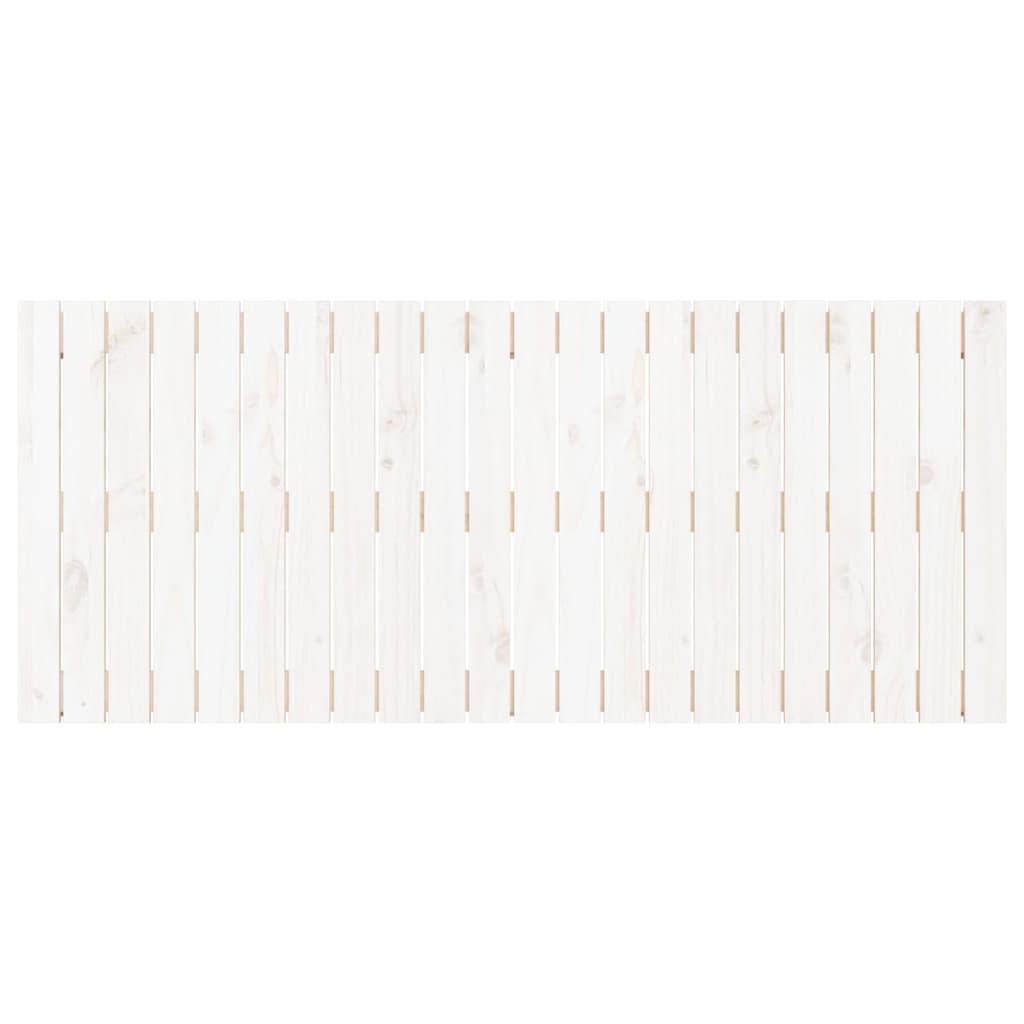 Wandhoofdbord 140X3X60 Cm Massief Grenenhout Wit Wit 140 x 60 cm