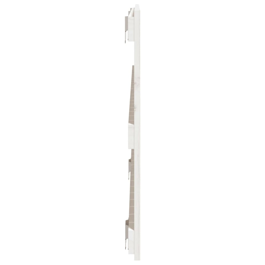 Wandhoofdbord 140X3X60 Cm Massief Grenenhout Wit Wit 140 x 60 cm