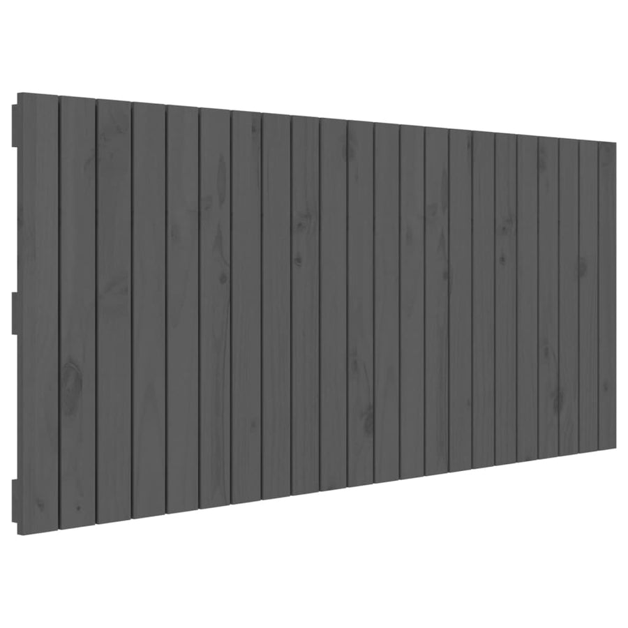 Wandhoofdbord 40X3X60 Cm Massief Grenenhout Grijs 140 x 60 cm