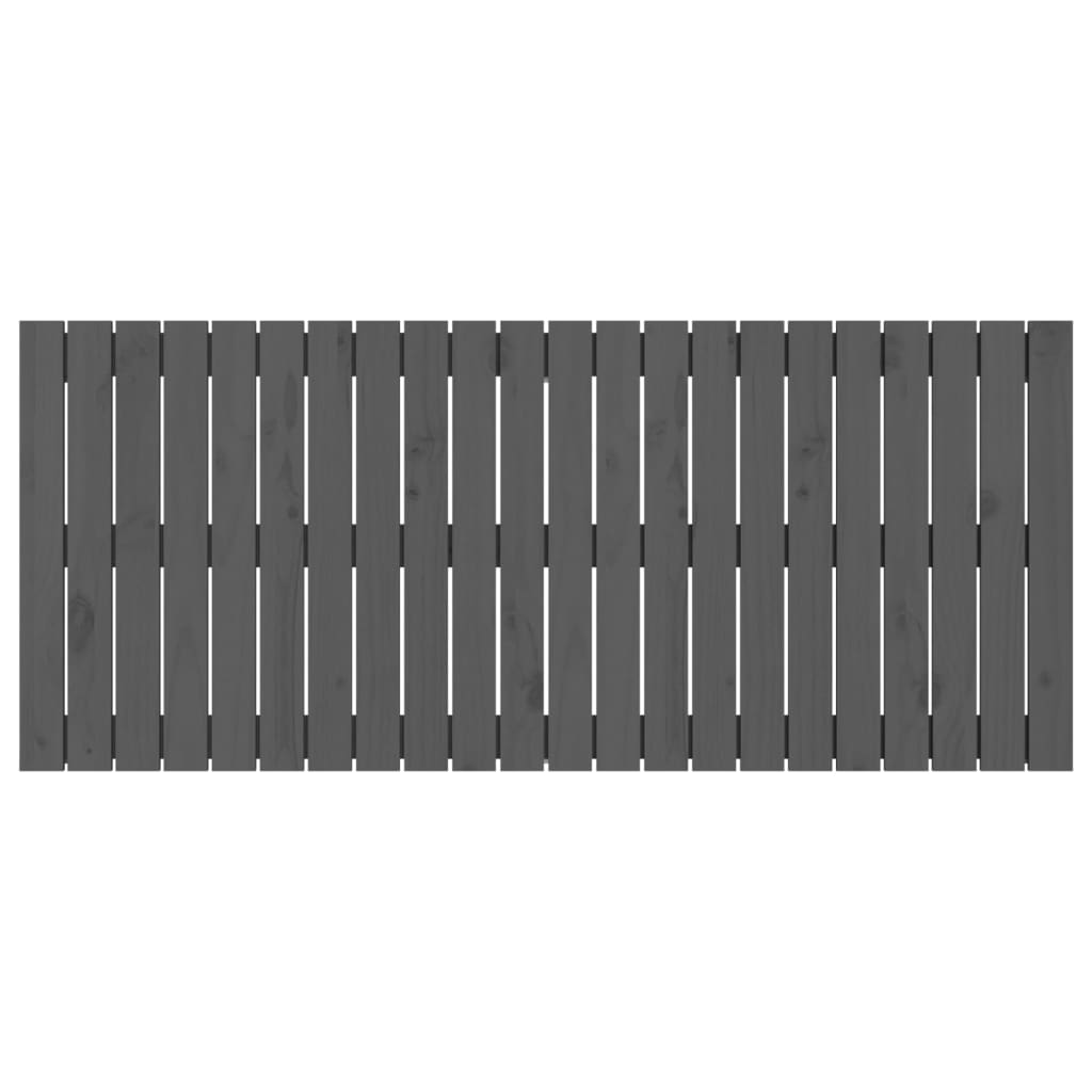 Wandhoofdbord 40X3X60 Cm Massief Grenenhout Grijs 140 x 60 cm