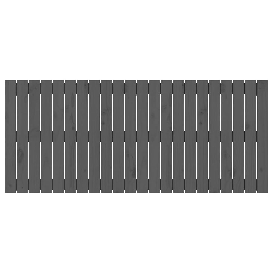 Wandhoofdbord 40X3X60 Cm Massief Grenenhout Grijs 140 x 60 cm