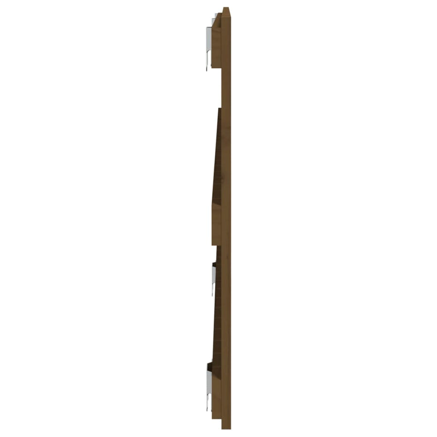Wandhoofdbord 40X3X60 Cm Massief Grenenhout Honingbruin 140 x 60 cm