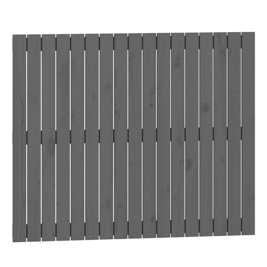 Wandhoofdbord 08X3X90 Cm Massief Grenenhout Grijs 108 x 90 cm