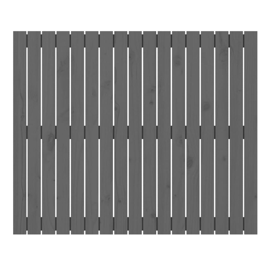 Wandhoofdbord 08X3X90 Cm Massief Grenenhout Grijs 108 x 90 cm
