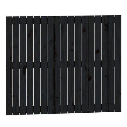 Wandhoofdbord 08X3X90 Cm Massief Grenenhout Zwart 108 x 90 cm