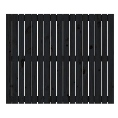 Wandhoofdbord 08X3X90 Cm Massief Grenenhout Zwart 108 x 90 cm