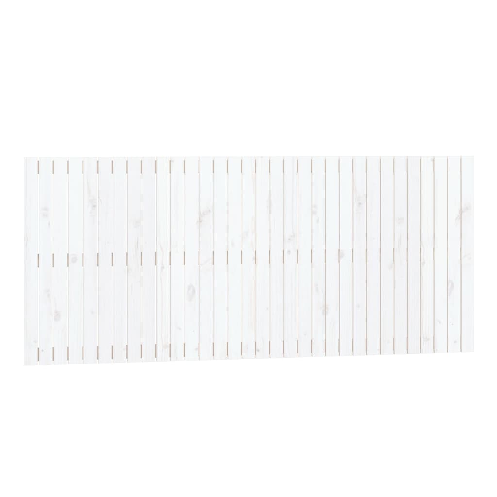 Wandhoofdbord 204X3X90 Cm Massief Grenenhout Wit 204 x 90 cm