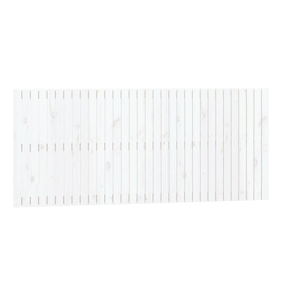 Wandhoofdbord 204X3X90 Cm Massief Grenenhout Wit 204 x 90 cm