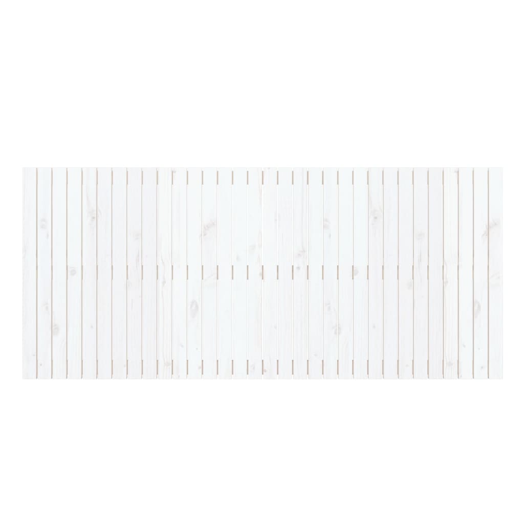 Wandhoofdbord 204X3X90 Cm Massief Grenenhout Wit 204 x 90 cm