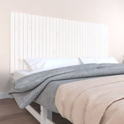 Hoofdbord 204x3x90 cm massief grenenhout wit wandmontage