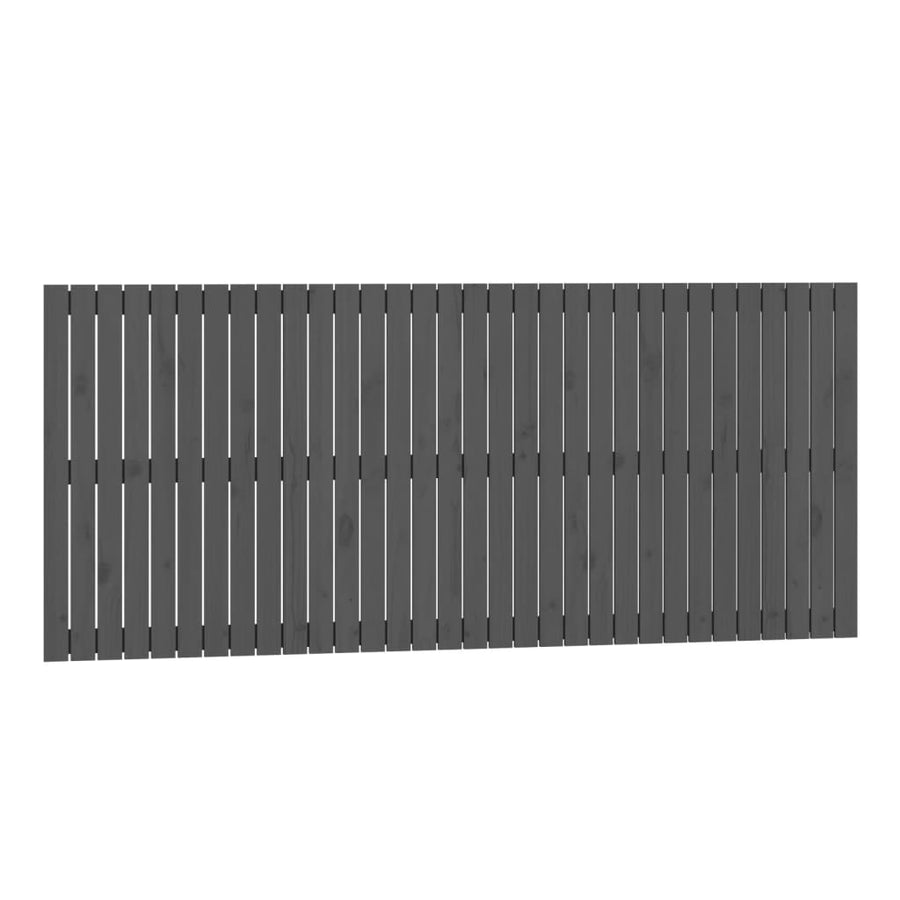 Wandhoofdbord 204X3X90 Cm Massief Grenenhout Grijs 204 x 90 cm
