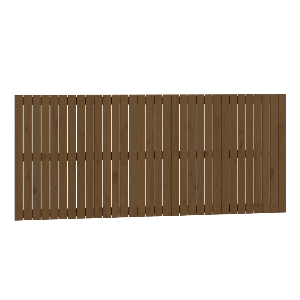 Wandhoofdbord 204X3X90 Cm Massief Grenenhout Honingbruin 204 x 90 cm