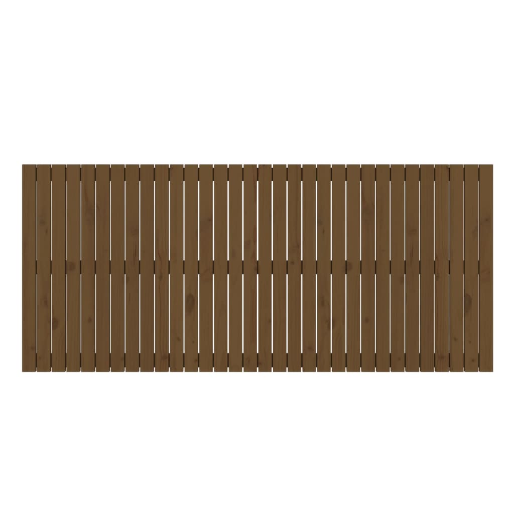 Wandhoofdbord 204X3X90 Cm Massief Grenenhout Honingbruin 204 x 90 cm