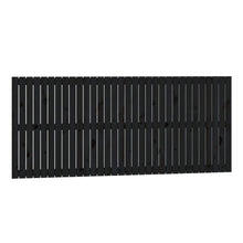 Wandhoofdbord 204X3X90 Cm Massief Grenenhout Zwart 204 x 90 cm