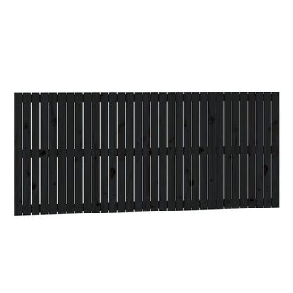 Wandhoofdbord 204X3X90 Cm Massief Grenenhout Zwart 204 x 90 cm