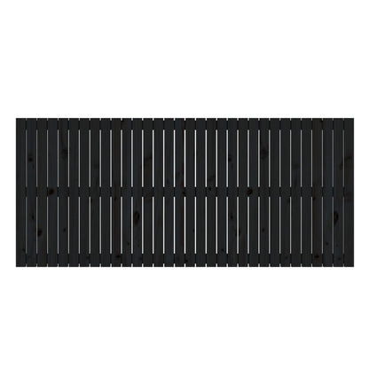 Wandhoofdbord 204X3X90 Cm Massief Grenenhout Zwart 204 x 90 cm