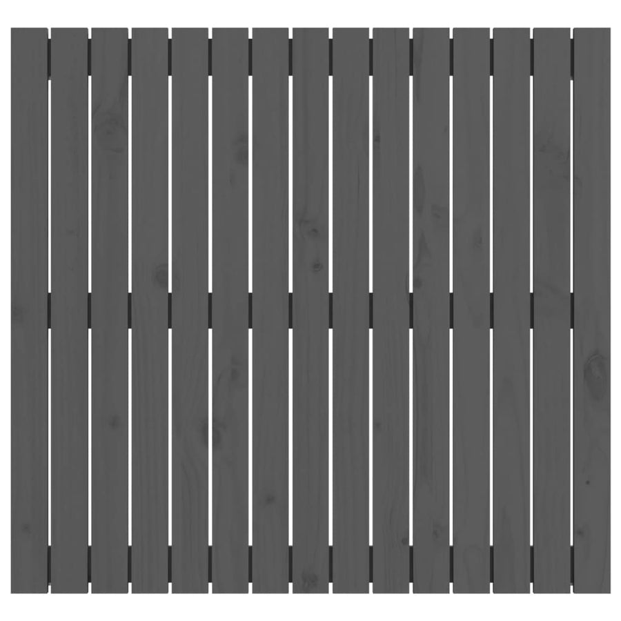 Wandhoofdbord 95,5X3X90 Cm Massief Grenenhout Grijs 95.5 x 90 cm