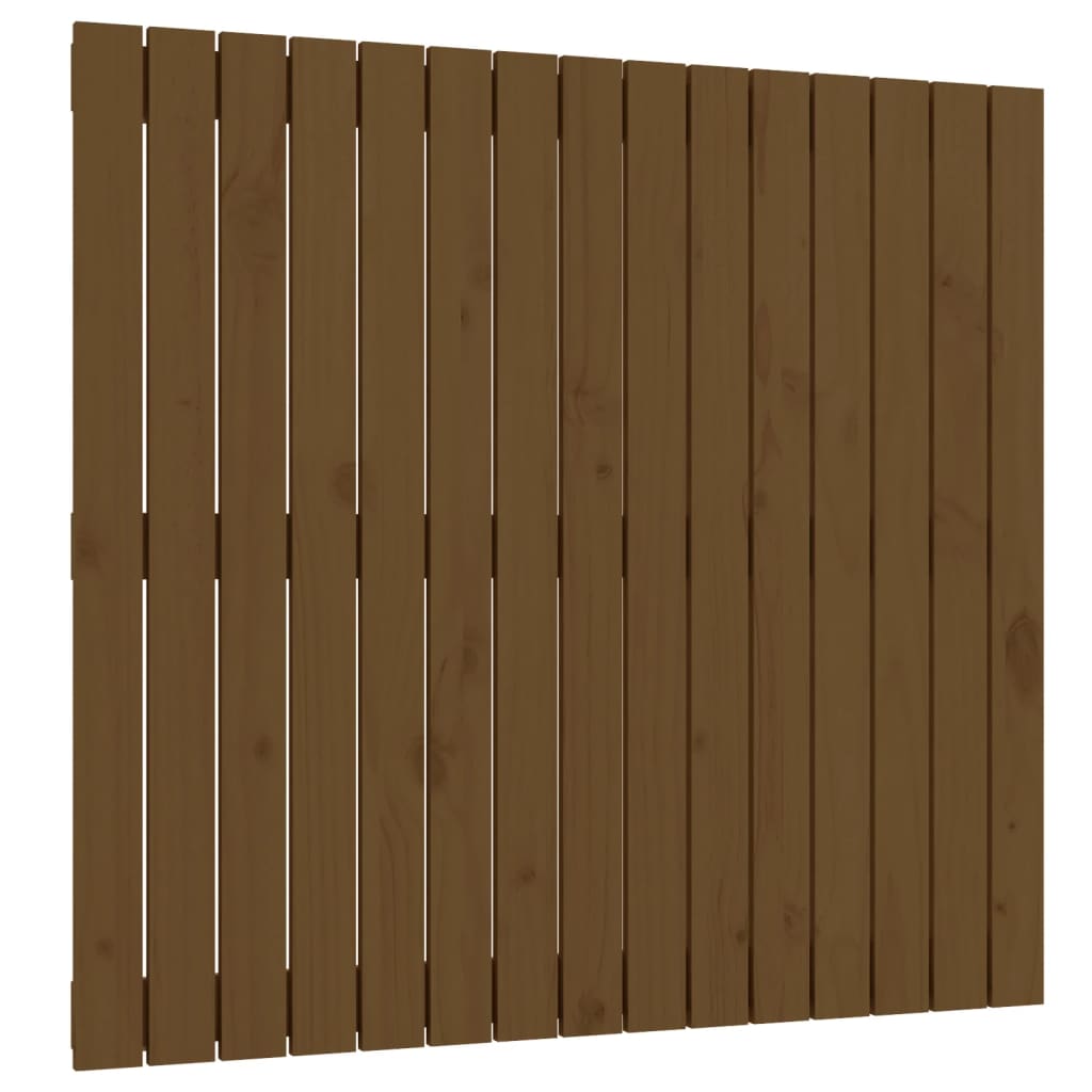 Wandhoofdbord 95,5X3X90 Cm Massief Grenenhout Honingbruin 95.5 x 90 cm