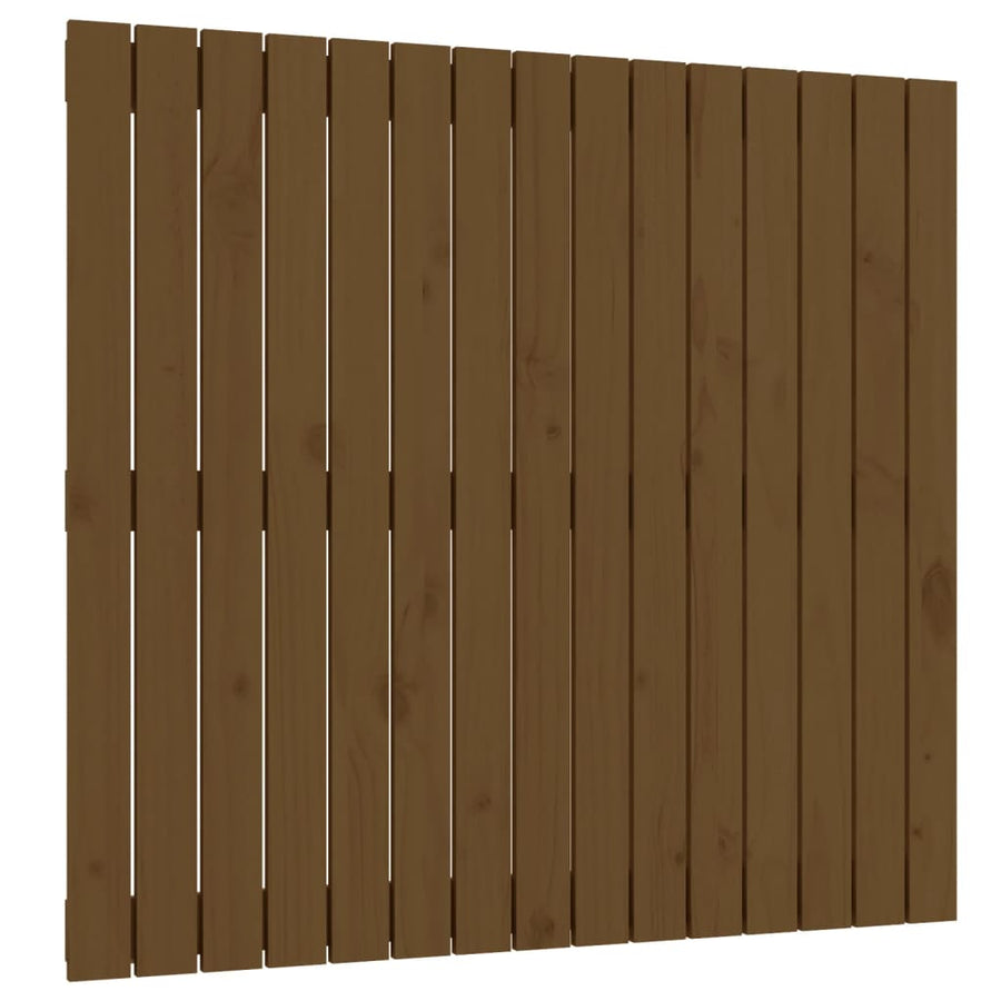 Wandhoofdbord 95,5X3X90 Cm Massief Grenenhout Honingbruin 95.5 x 90 cm