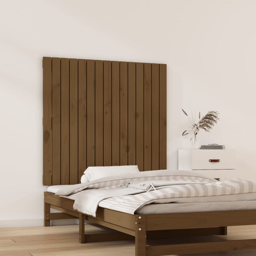 Wandhoofdbord 95,5X3X90 Cm Massief Grenenhout Honingbruin 95.5 x 90 cm