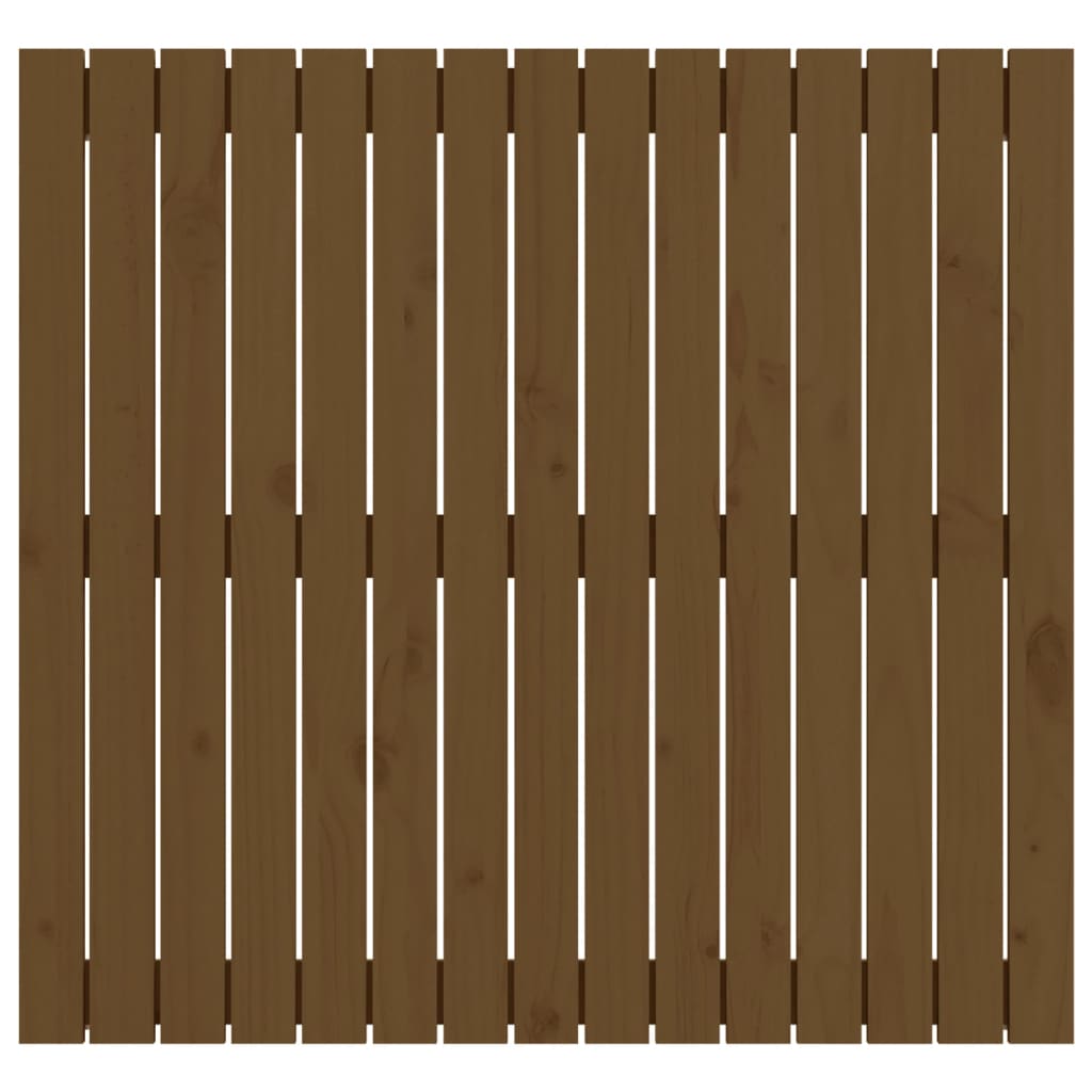 Wandhoofdbord 95,5X3X90 Cm Massief Grenenhout Honingbruin 95.5 x 90 cm
