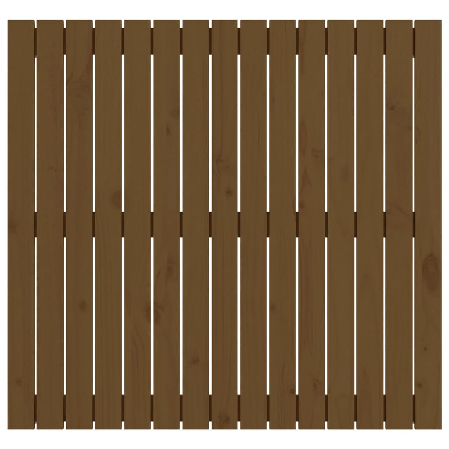 Wandhoofdbord 95,5X3X90 Cm Massief Grenenhout Honingbruin 95.5 x 90 cm
