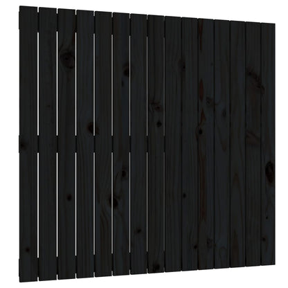 Wandhoofdbord 95,5X3X90 Cm Massief Grenenhout Zwart 95.5 x 90 cm