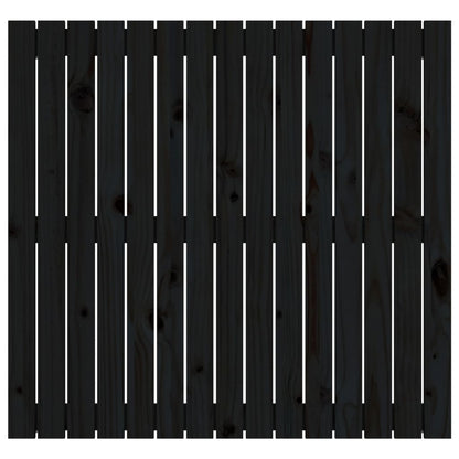Wandhoofdbord 95,5X3X90 Cm Massief Grenenhout Zwart 95.5 x 90 cm
