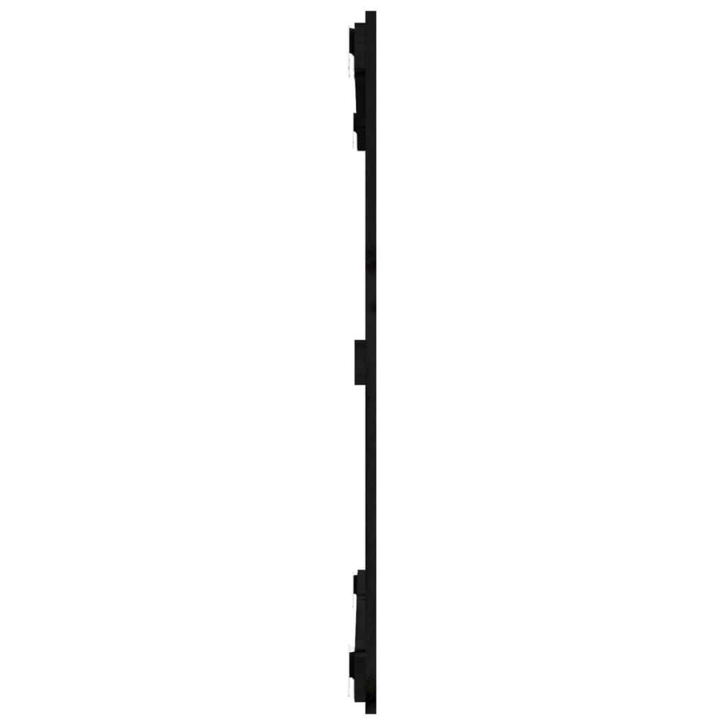 Wandhoofdbord 95,5X3X90 Cm Massief Grenenhout Zwart 95.5 x 90 cm