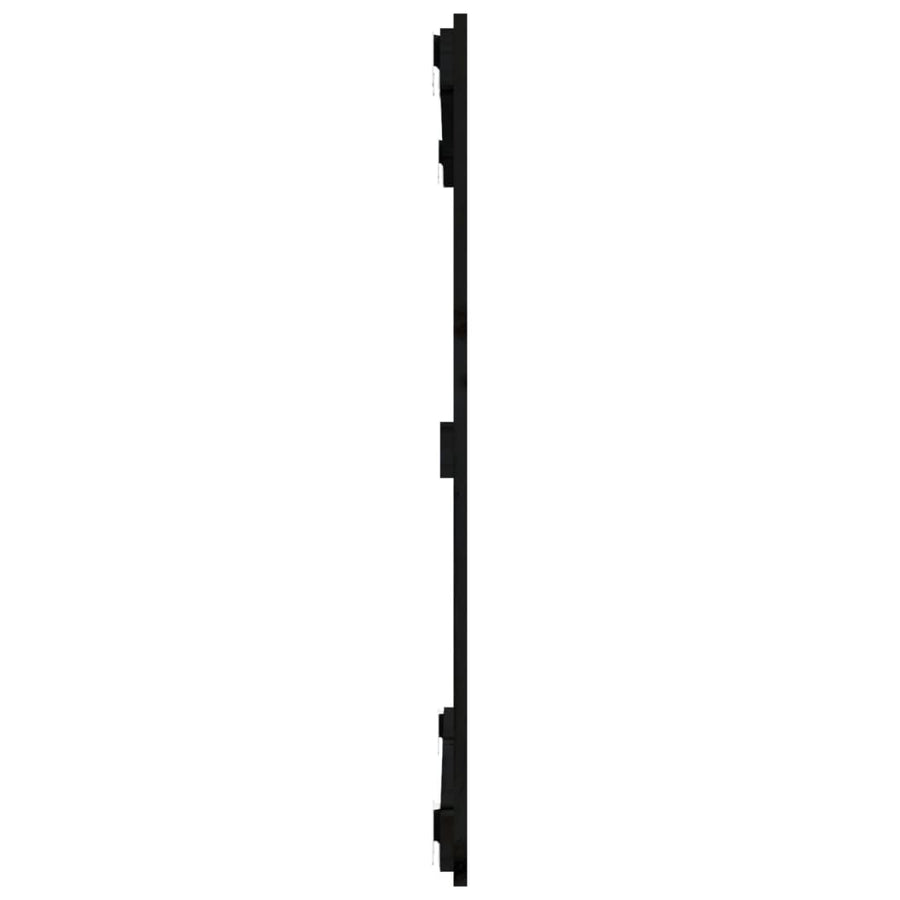 Wandhoofdbord 95,5X3X90 Cm Massief Grenenhout Zwart 95.5 x 90 cm